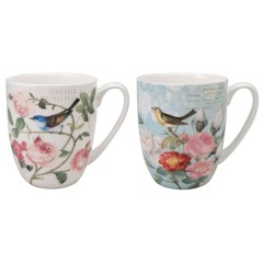 McIntosh Fine Bone China - Bird Garden Mug Pair